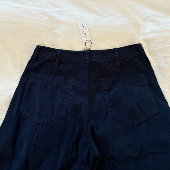 NWT Velvet cropped corduroy pant.  Size 8.  Navy. - Picture 4 of 4